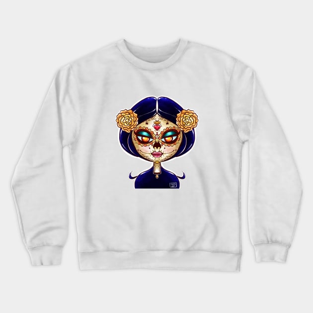 La Muerte Calavera Crewneck Sweatshirt by MurphiArt